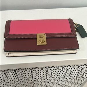 Coach Pink and Brown Wallet